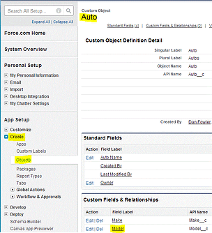 Salesforce Auto Object 1