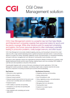 CGI Crew Management - Factsheet