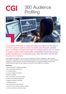 CGI 360 Audience Profiling - Factsheet